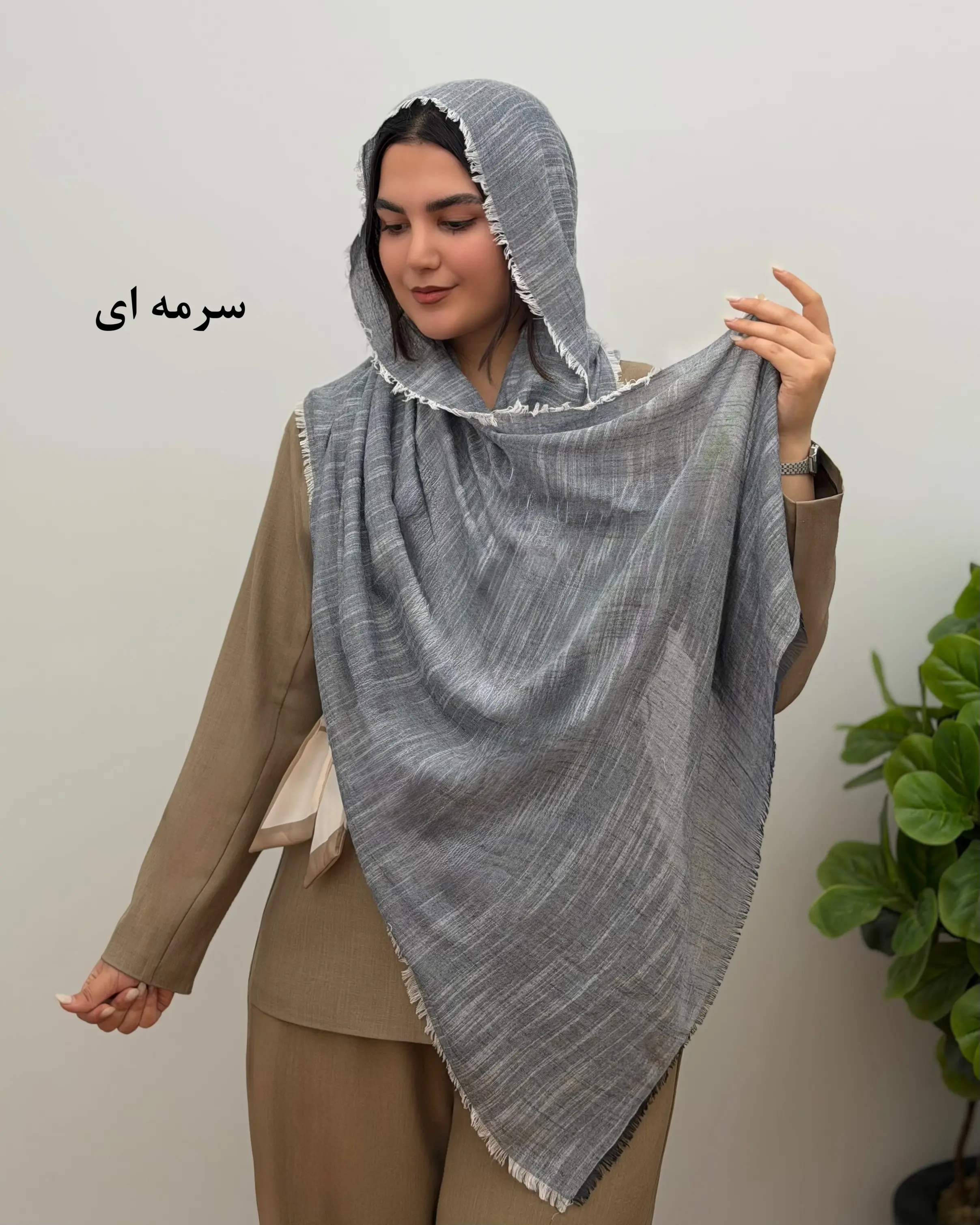 شال نخی لینن
